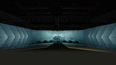 全景投影的视觉盛宴--保时捷最新车型911发布会