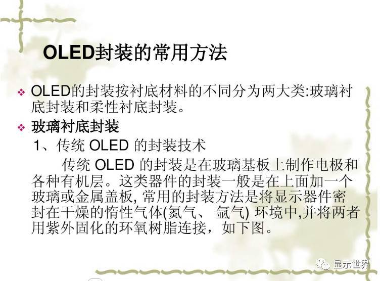 OLED器件的封装技术