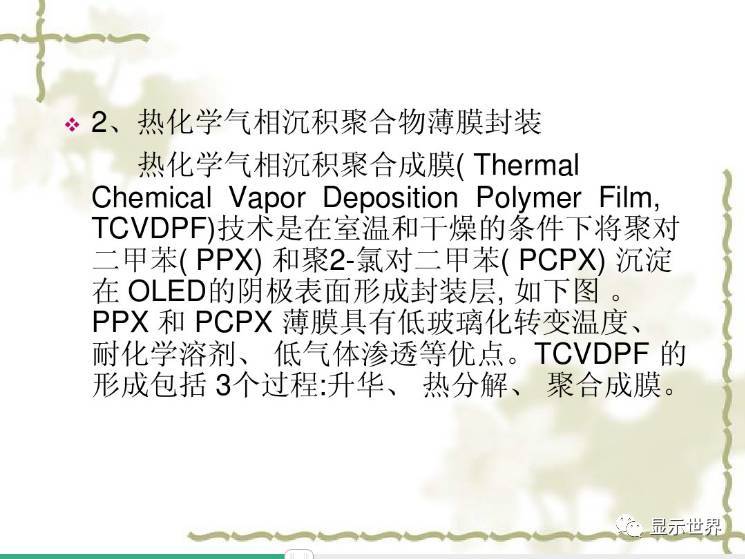 OLED器件的封装技术