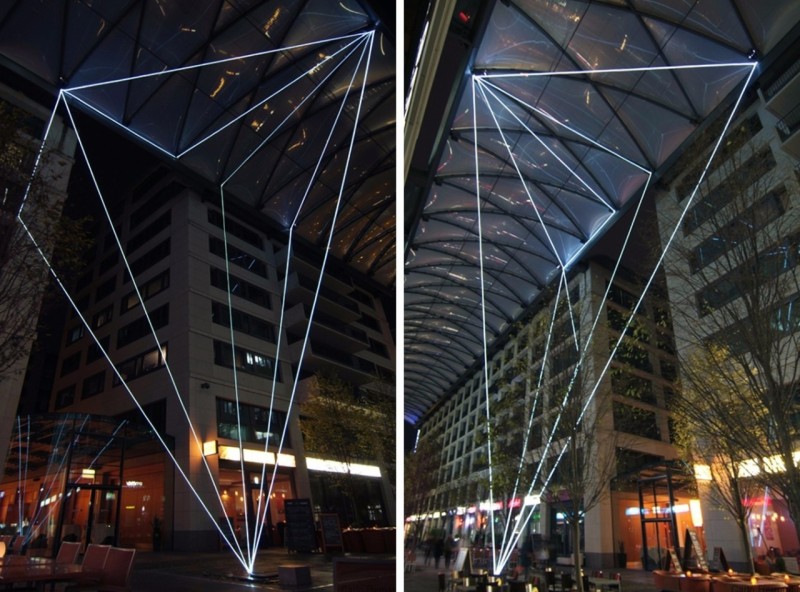 灯光艺术构建的真实和虚幻空间