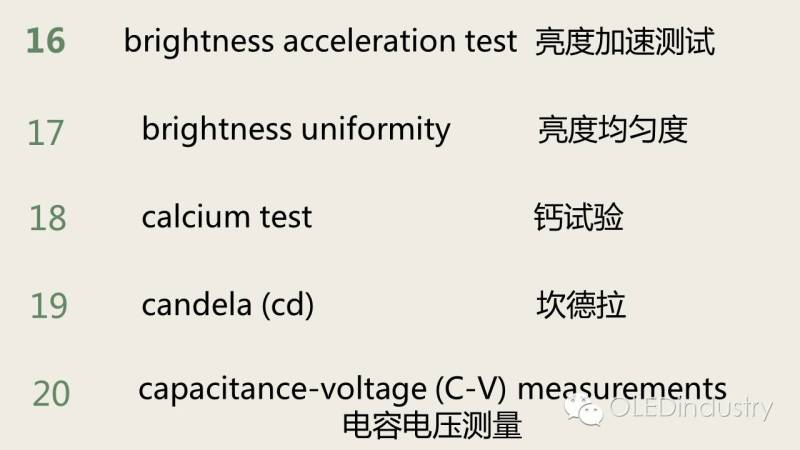 LCD/OLED显示专业“英文词典”（一）:100位专业名词中英文对照表