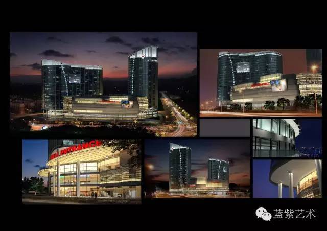 蓝紫色光环境艺术设计