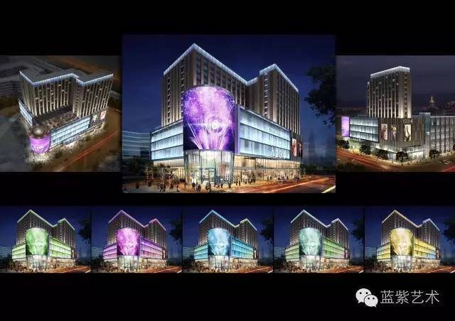 蓝紫色光环境艺术设计