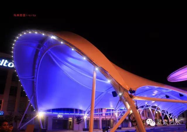 蓝紫色光环境艺术设计