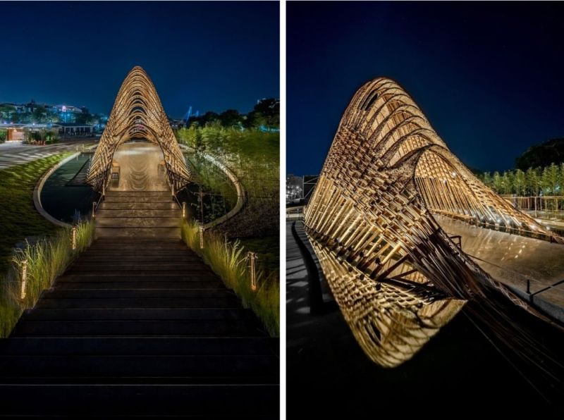 “发光的水上竹林” - 竹跡館，台中 / 坐設計事務所