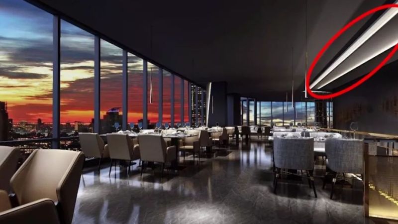 旋转餐厅的景观玻璃反光，到底是玻璃的错还是灯光的错？