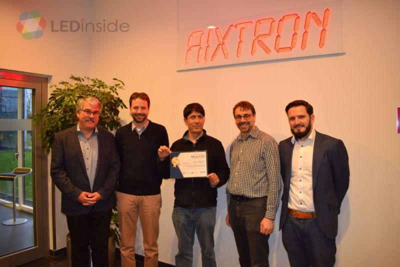 「Micro LED前瞻技术」首奖—AIXTRON提高磊晶产能加速Micro LED技术发展