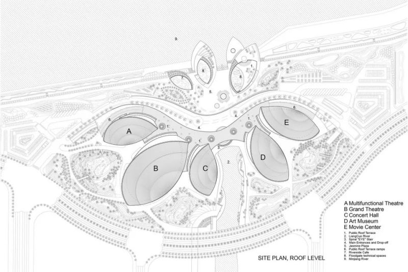 新作 | 福州海峡文化艺术中心开幕！福州市闽江河畔新地标 / PES-Architects