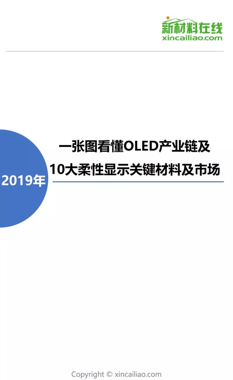 一张图看懂OLED产业链及10大柔性显示关键材料及市场