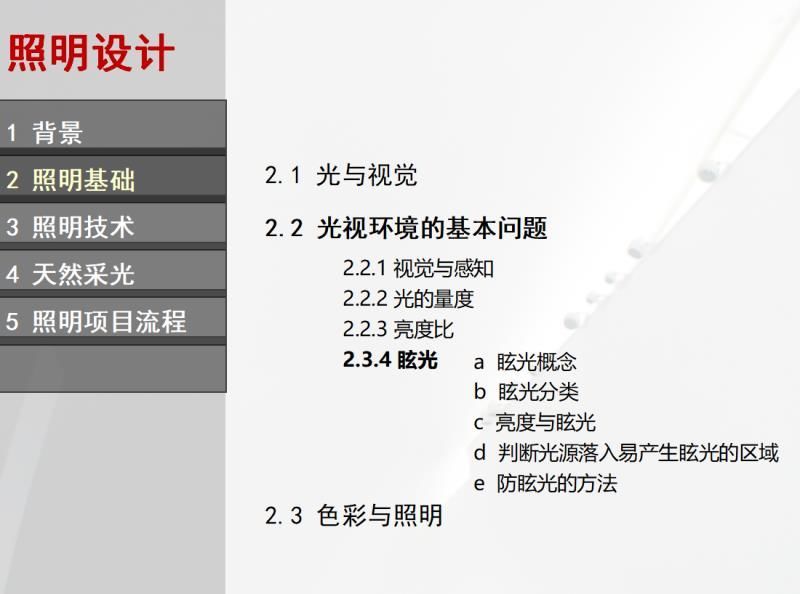 照明设计中避免眩光的解决策略