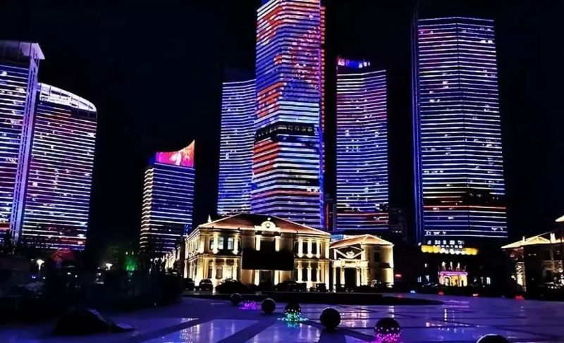 惊艳！小年夜烟台灯光秀初演，大年三十华丽开篇