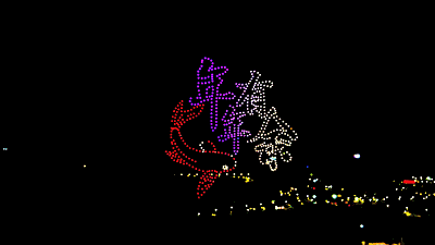 600架无人机花样拜年，巨“福”闪耀深圳夜空