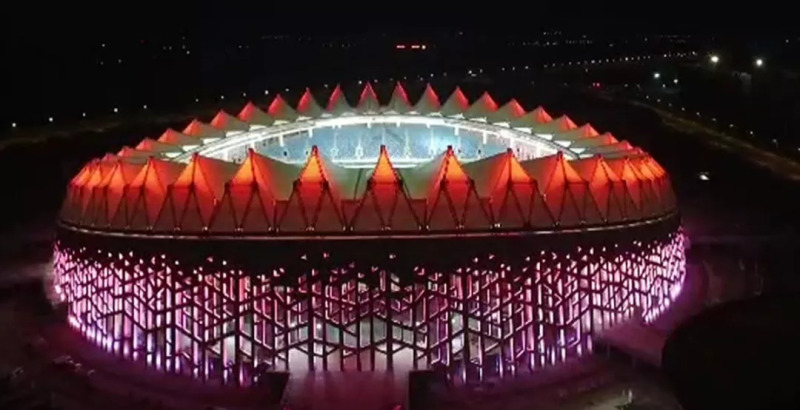 奥拓电子助吉林省运会圆满召开 灯光演绎林海雪原春夏秋冬