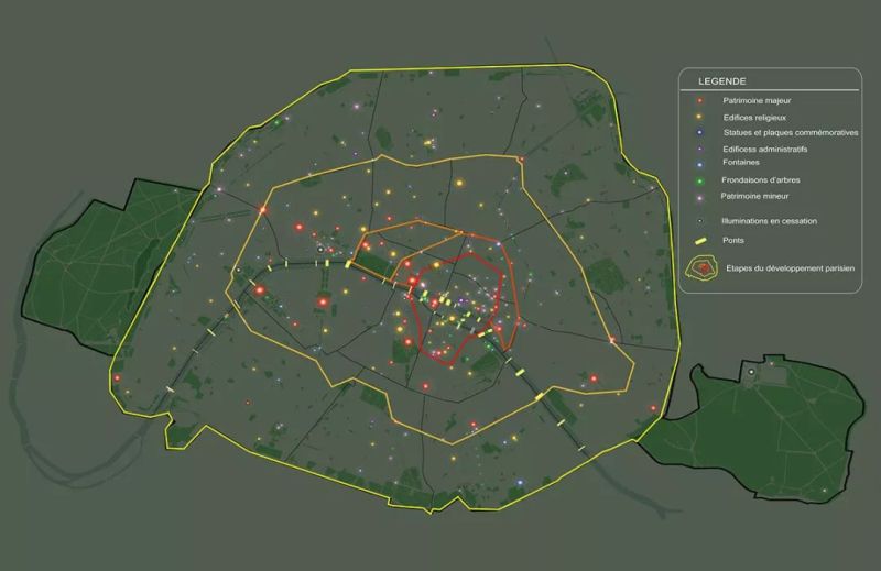 法国灯光设计大师的夜间照明世界