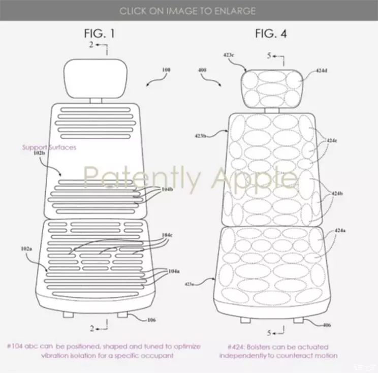苹果获得汽车座椅系统专利 可消除振动
