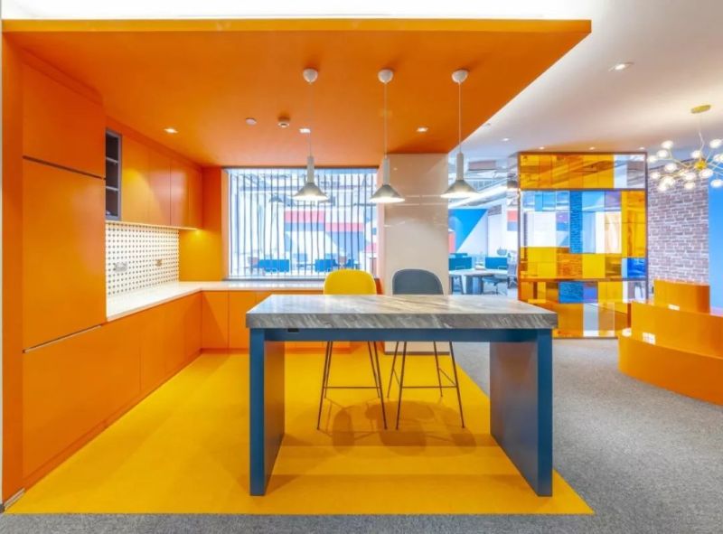 色彩“点亮”空间 | 上海蓝橙办公室