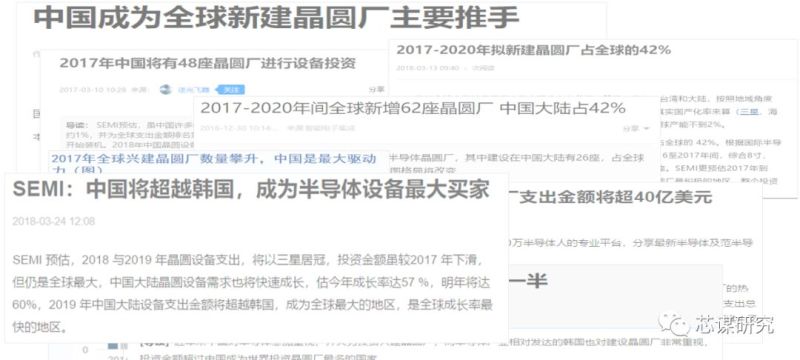 芯谋专栏丨从设备企业的销售数据看中国半导体产业的投资