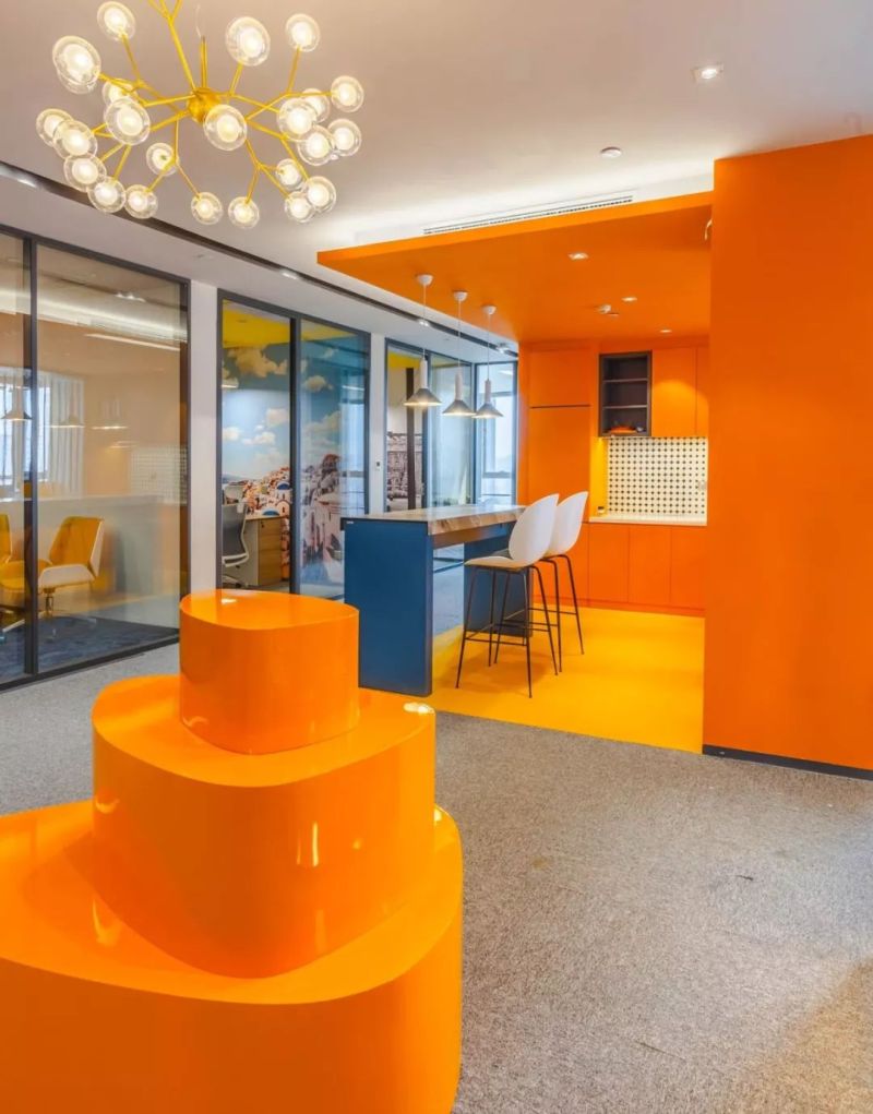 色彩“点亮”空间 | 上海蓝橙办公室
