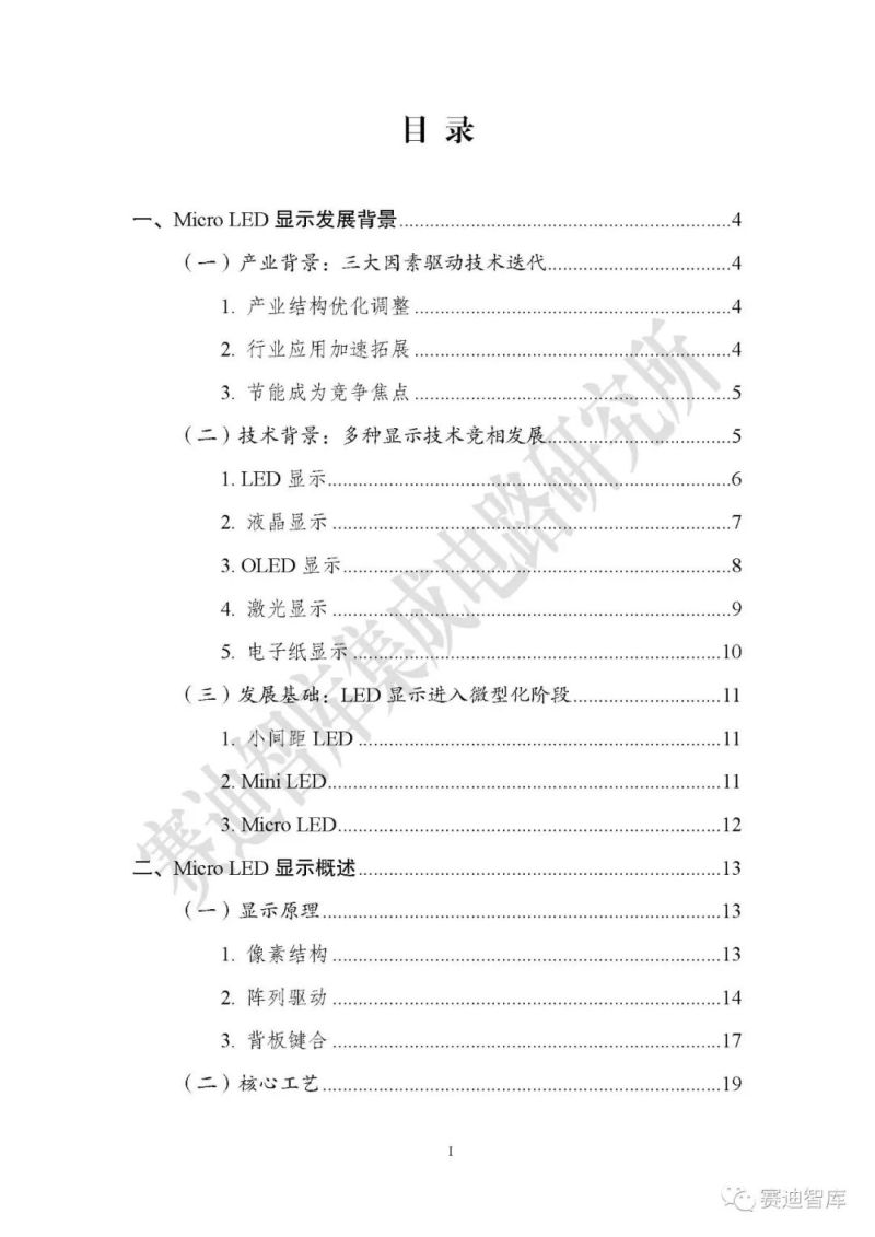 【全文】《Micro LED显示研究报告（2019）》