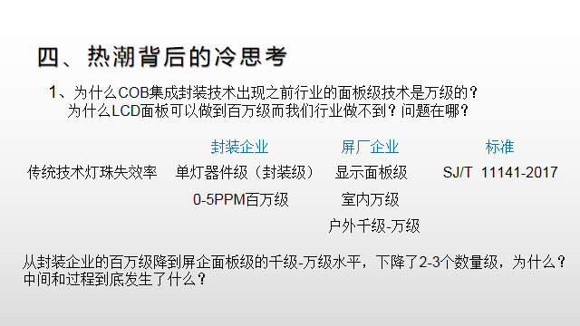 【光电热点大家谈】（三）LED显示面板COB封装热潮背后的冷思考