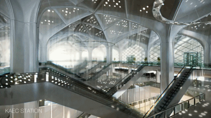 土豪又搞事了！沙漠中的星空高铁站！准备好光影梦幻的朝圣旅途