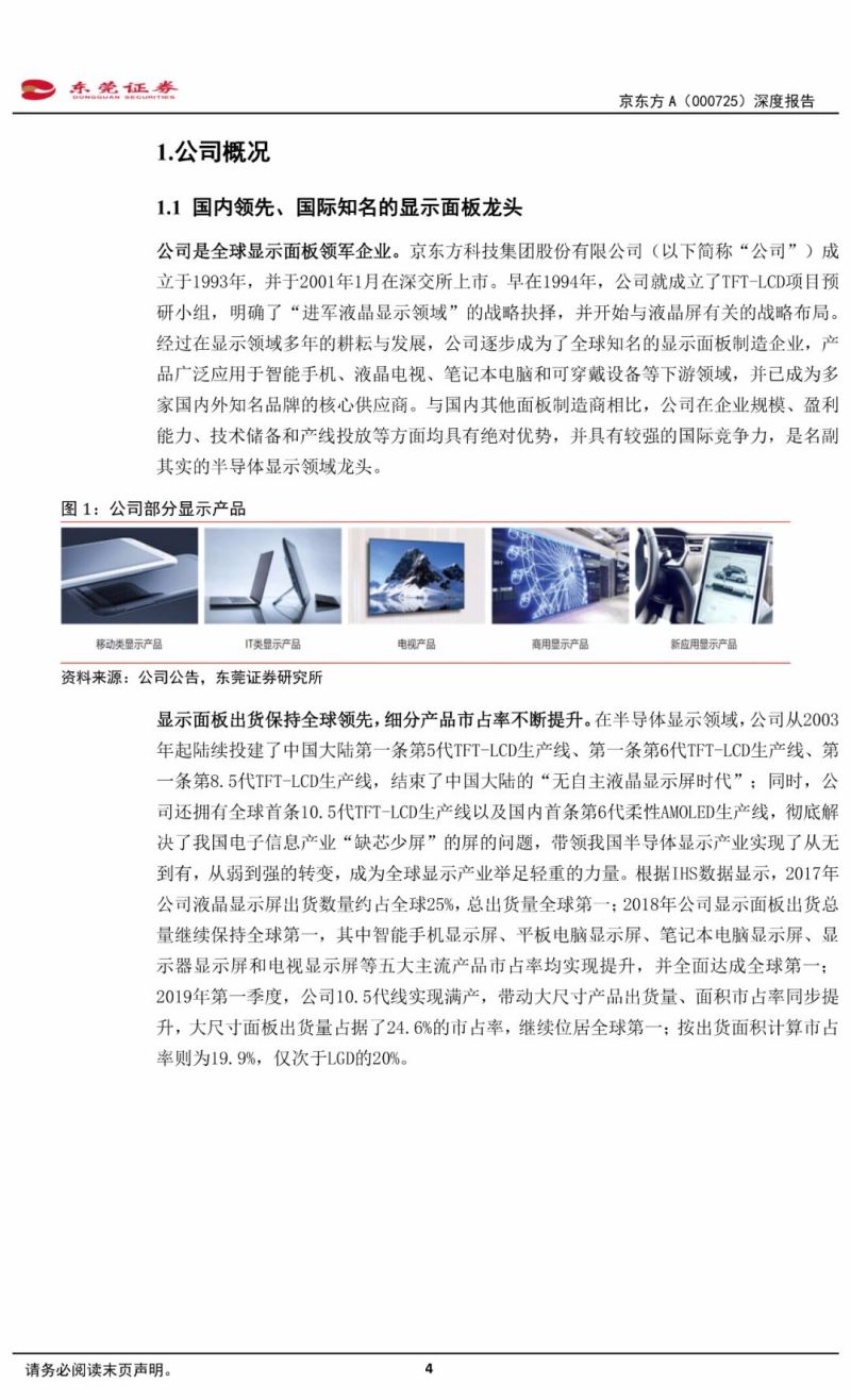 【21页报告】全球显示面板领军企业——京东方深度报告