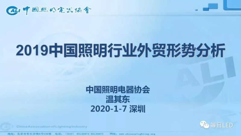 温其东 | 2019中国照明行业外贸形势分析
