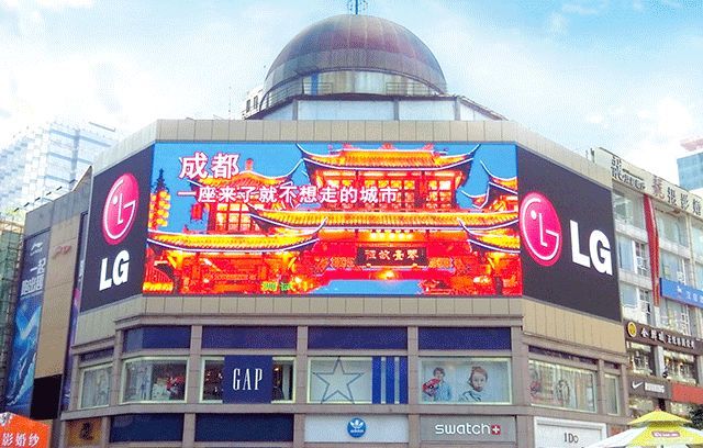 尖角过渡LED显示屏发明专利 实现转角屏技术