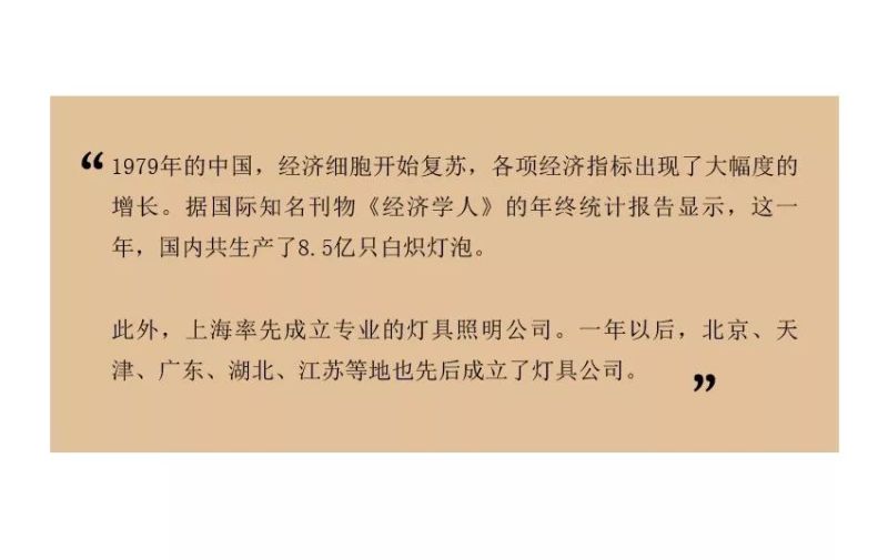 照明风云录 | 1979年：苏醒时刻