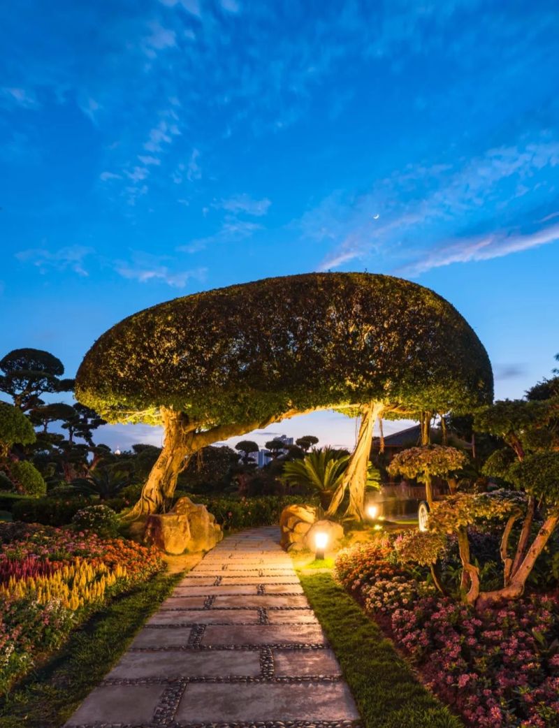 南湖公园夜景照明，打造南宁城市后花园