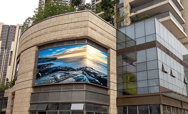 尖角过渡LED显示屏发明专利 实现转角屏技术