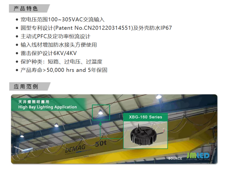 明纬推出最新恒功率LED驱动器，针对天井灯或户外投射灯应用