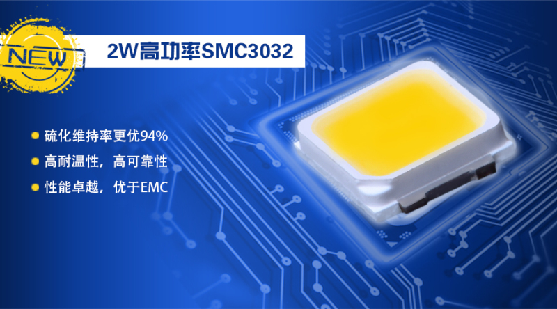 鸿利智汇推2W高功率SMC3032