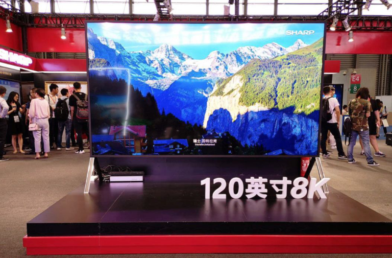 夏普展示120英寸AM Mini LED QD 8K电视