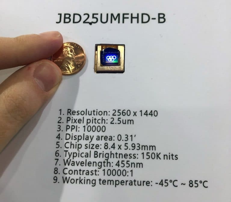 JBD展示了新的Micro LED显示屏