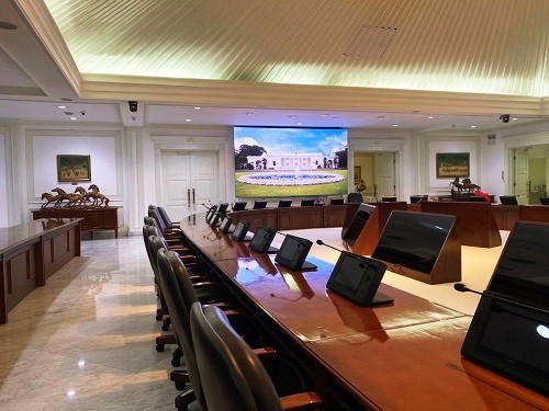 南向争光！中强光电AiO LED超薄显示屏成功进入印尼总统府