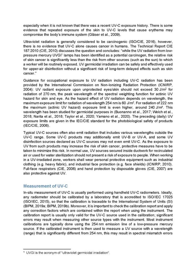 CIE发布关于使用紫外线辐射管理 COVID-19传播风险的立场声明