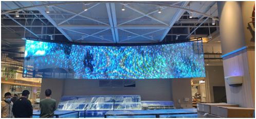 洲明LED透明屏赋能盒马鲜生新场景