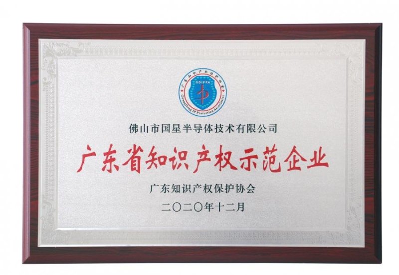 国星光电全资子公司国星半导体荣获“2020年度广东省知识产权示范企业”