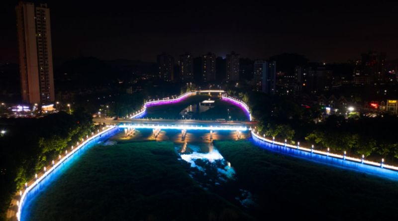 凤岗石马河：洲明用灯光演绎城市腾飞盛景