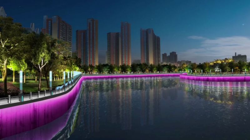 凤岗石马河：洲明用灯光演绎城市腾飞盛景