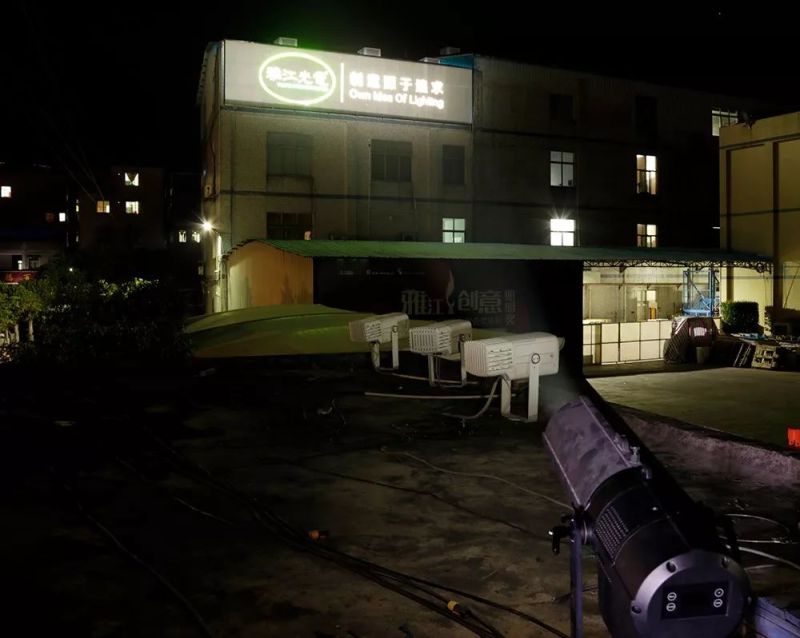 古建亮化利器|雅江光电远距离精准切割投光技术