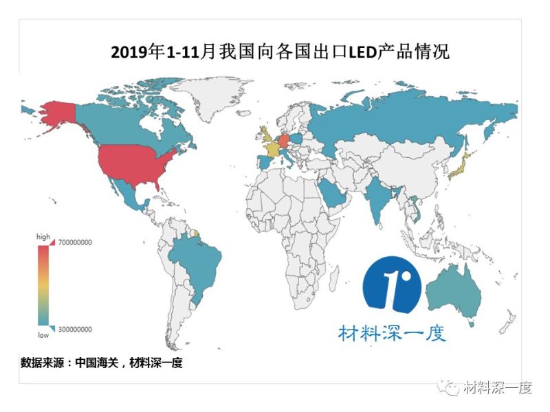 材料深一度|2019年前11个月LED照明出口负增长7.93%