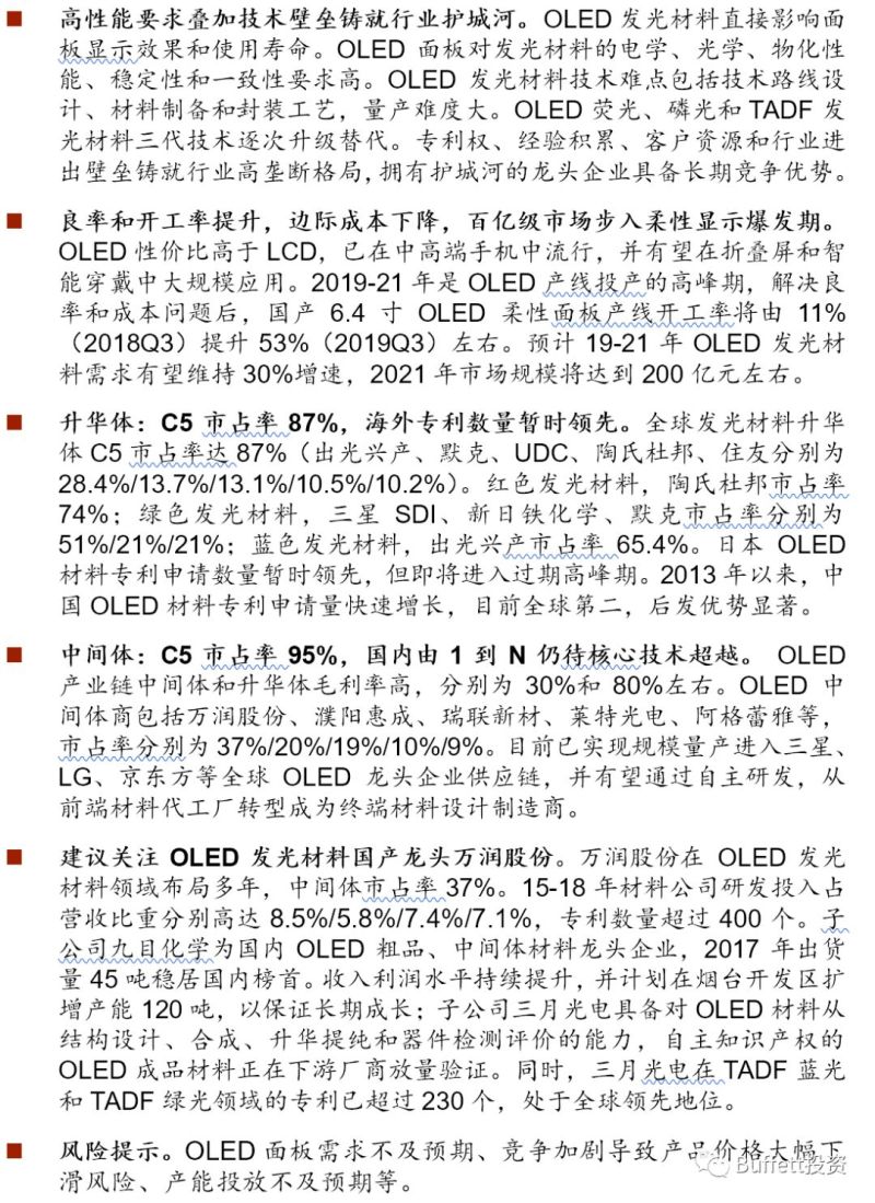 OLED发光材料行业深度报告