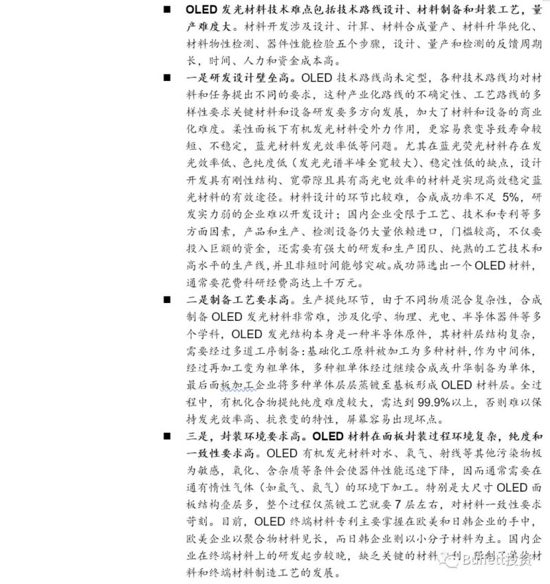 OLED发光材料行业深度报告